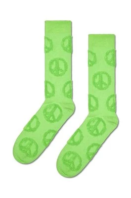 Happy Socks skarpetki Terry Peace Sign Sock kolor zielony
