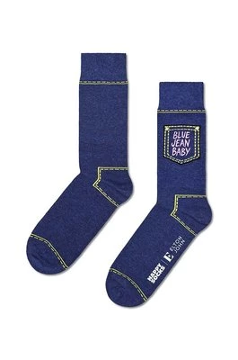 Happy Socks skarpetki x Elton John Blue Jean Baby kolor niebieski