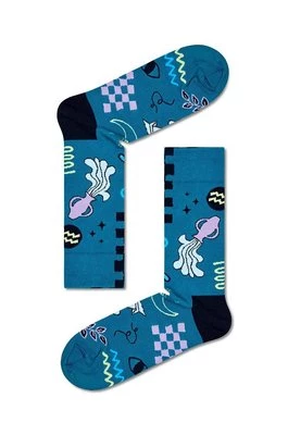 Happy Socks skarpetki Zodiac Aquarius kolor niebieski