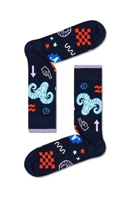 Happy Socks skarpetki Zodiac Aries kolor granatowy