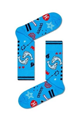 Happy Socks skarpetki Zodiac Pisces kolor niebieski