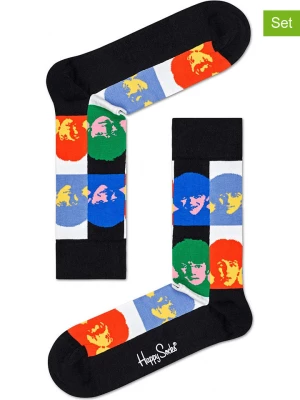 Happy Socks Skarpety (2 pary) "Beatles All Together Now" w kolorze czarnym ze wzorem rozmiar: 41-46