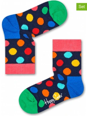 Happy Socks Skarpety (2 pary) "Big Dot" ze wzorem rozmiar: 24-26