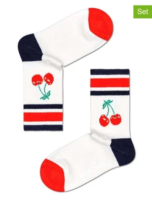 Happy Socks Skarpety (2 pary) "Cherries" w kolorze czerwono-białym rozmiar: 22-24