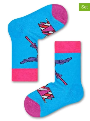Happy Socks Skarpety (2 pary) w kolorze błękitnym rozmiar: 24-26