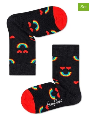 Happy Socks Skarpety (2 pary) w kolorze czarnym rozmiar: 22-24