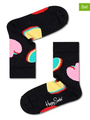 Happy Socks Skarpety (2 pary) w kolorze czarnym rozmiar: 22-24