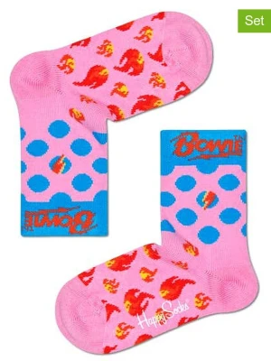 Happy Socks Skarpety (2 pary) w kolorze jasnoróżowym rozmiar: 22-24