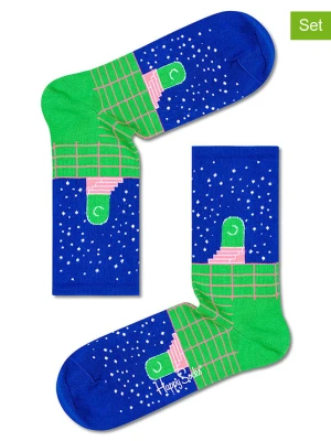 Happy Socks Skarpety (2 pary) w kolorze zielonym i niebieskim rozmiar: 41-46