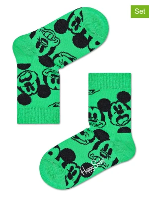 Happy Socks Skarpety (2 pary) w kolorze zielonym rozmiar: 22-24