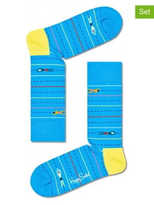Happy Socks Skarpety (2 pary) "Workout" w kolorze błękitnym rozmiar: 41-46