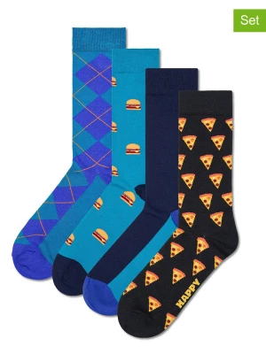 Happy Socks Skarpety (4 pary) "Food" w kolorze niebiesko-granatowym rozmiar: 41-46