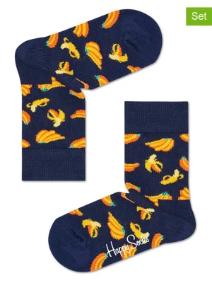 Happy Socks Skarpety "Banana" w kolorze granatowo-żółtym rozmiar: 33-35