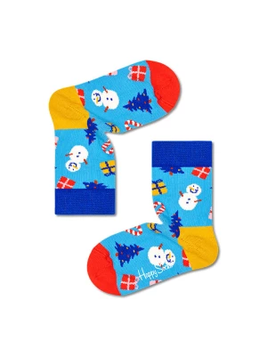 Happy Socks Skarpety "Christmas" w kolorze niebieskim ze wzorem rozmiar: 33-35