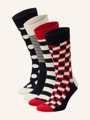 Happy Socks Skarpety Classic Navy, 4 Pary, Z Pudełkiem Prezentowym blau