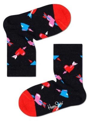 Happy Socks Skarpety "Cupid with heart" w kolorze czarnym ze wzorem rozmiar: 24-26