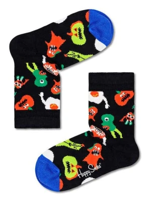 Happy Socks Skarpety "Halloween Monsters" w kolorze czarnym ze wzorem rozmiar: 13-21
