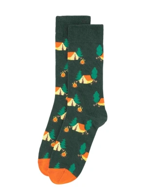 Happy Socks Skarpety "Holy" w kolorze pomarańczowo-ciemnozielonym rozmiar: 36-40