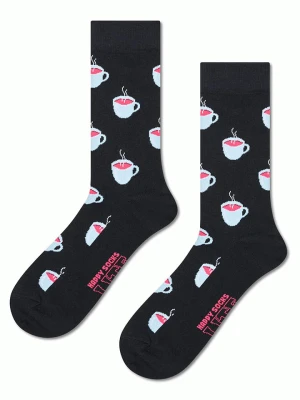Happy Socks Skarpety "Hot Cup" w kolorze czarno-błękitnym rozmiar: 36-40