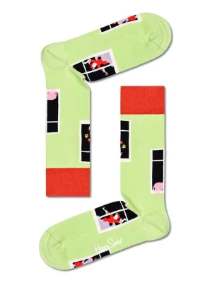 Happy Socks Skarpety "House Party" w kolorze czarno-zielonym rozmiar: 36-40