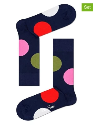 Happy Socks Skarpety "Jumbo Dot" w kolorze granatowym ze wzorem rozmiar: 41-46