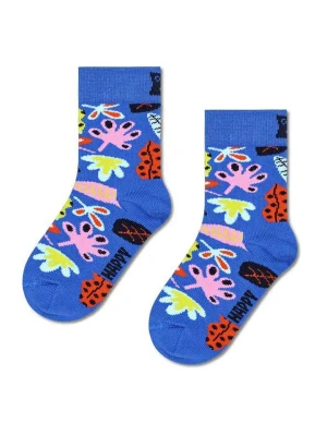 Happy Socks Skarpety "Leaves" w kolorze niebieskim ze wzorem rozmiar: 24-26