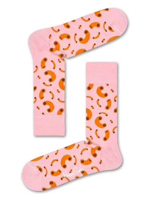 Happy Socks Skarpety "Macroni" w kolorze jasnoróżowo-pomarańczowym rozmiar: 41-46