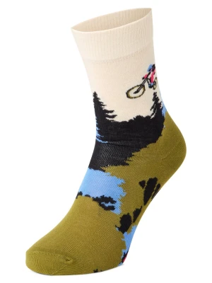 Happy Socks Skarpety Mężczyźni Bawełna biały|zielony|wielokolorowy wzorzysty,