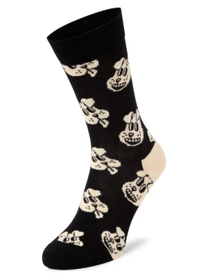Happy Socks Skarpety Mężczyźni Bawełna czarny wzorzysty,