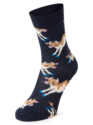 Happy Socks Skarpety Mężczyźni Bawełna niebieski|brązowy wzorzysty,