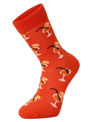Happy Socks Skarpety Mężczyźni czerwony|pomarańczowy wzorzysty,