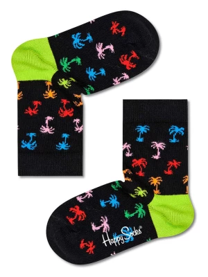 Happy Socks Skarpety "Palm" w kolorze czarnym ze wzorem rozmiar: 33-35