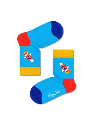 Happy Socks Skarpety "Rocket" w kolorze niebieskim ze wzorem rozmiar: 33-35