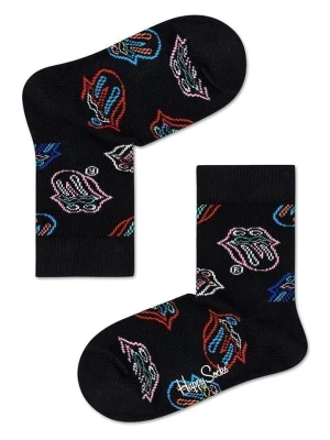 Happy Socks Skarpety "Rolling stones midnight ramble" w kolorze czarnym ze wzorem rozmiar: 24-26
