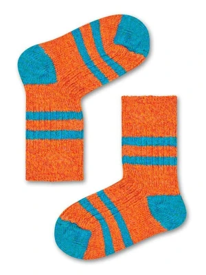 Zdjęcie produktu Happy Socks Skarpety "Stripe" w kolorze pomarańczowo-niebieskim rozmiar: 33-35