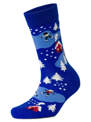 Happy Socks Skarpety unisex Kobiety,Mężczyźni Bawełna niebieski wzorzysty,