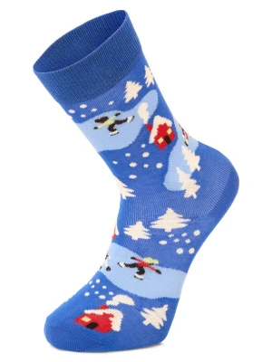 Happy Socks Skarpety unisex Kobiety,Mężczyźni Bawełna niebieski wzorzysty,