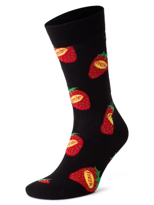 Happy Socks Skarpety unisex Kobiety,Mężczyźni czarny|czerwony wzorzysty,