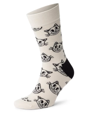 Happy Socks Skarpety unisex Mężczyźni beżowy nadruk,