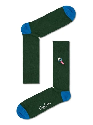 Happy Socks Skarpety w kolorze ciemnozielonym rozmiar: 41-46