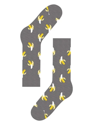 Happy Socks Skarpety w kolorze szarym ze wzorem rozmiar: 36-40