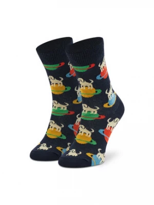 Happy Socks Skarpety Wysokie Dziecięce KLAI01-6500 Granatowy