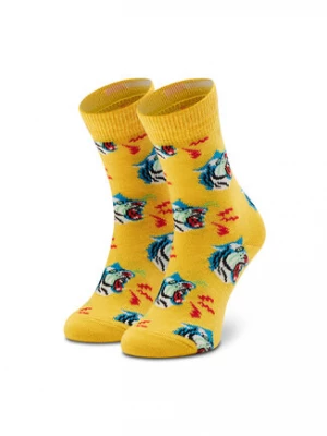 Happy Socks Skarpety Wysokie Dziecięce KTIG01-2200 Żółty