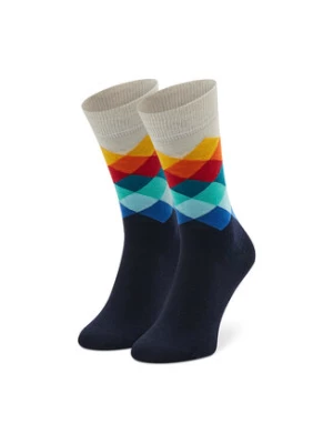 Happy Socks Skarpety wysokie unisex FAD01-6450 Granatowy