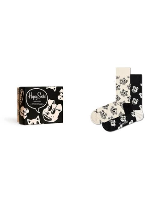 Happy Socks Zestaw 2 par wysokich skarpet unisex XPTS02-9100 Kolorowy