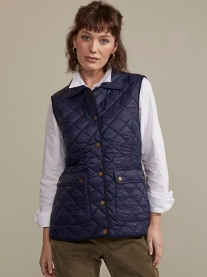 Harlow - damska pikowana kamizelka - Navy Hinter + Hobart