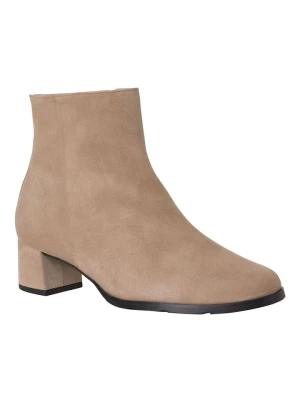 HASSIA Skórzane botki "Milano" w kolorze beżowym rozmiar: 37,5