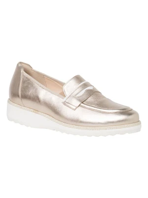 HASSIA Skórzane mokasyny "Sevilla" w kolorze złotym rozmiar: 37