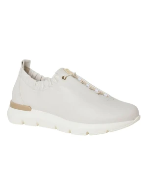 HASSIA Skórzane slippersy "Bordeaux" w kolorze kremowym rozmiar: 38,5