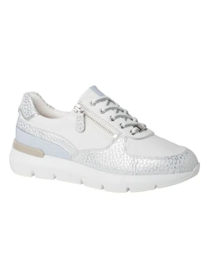 HASSIA Skórzane sneakersy "Bordeaux" w kolorze srebrno-biało-błękitnym rozmiar: 41,5